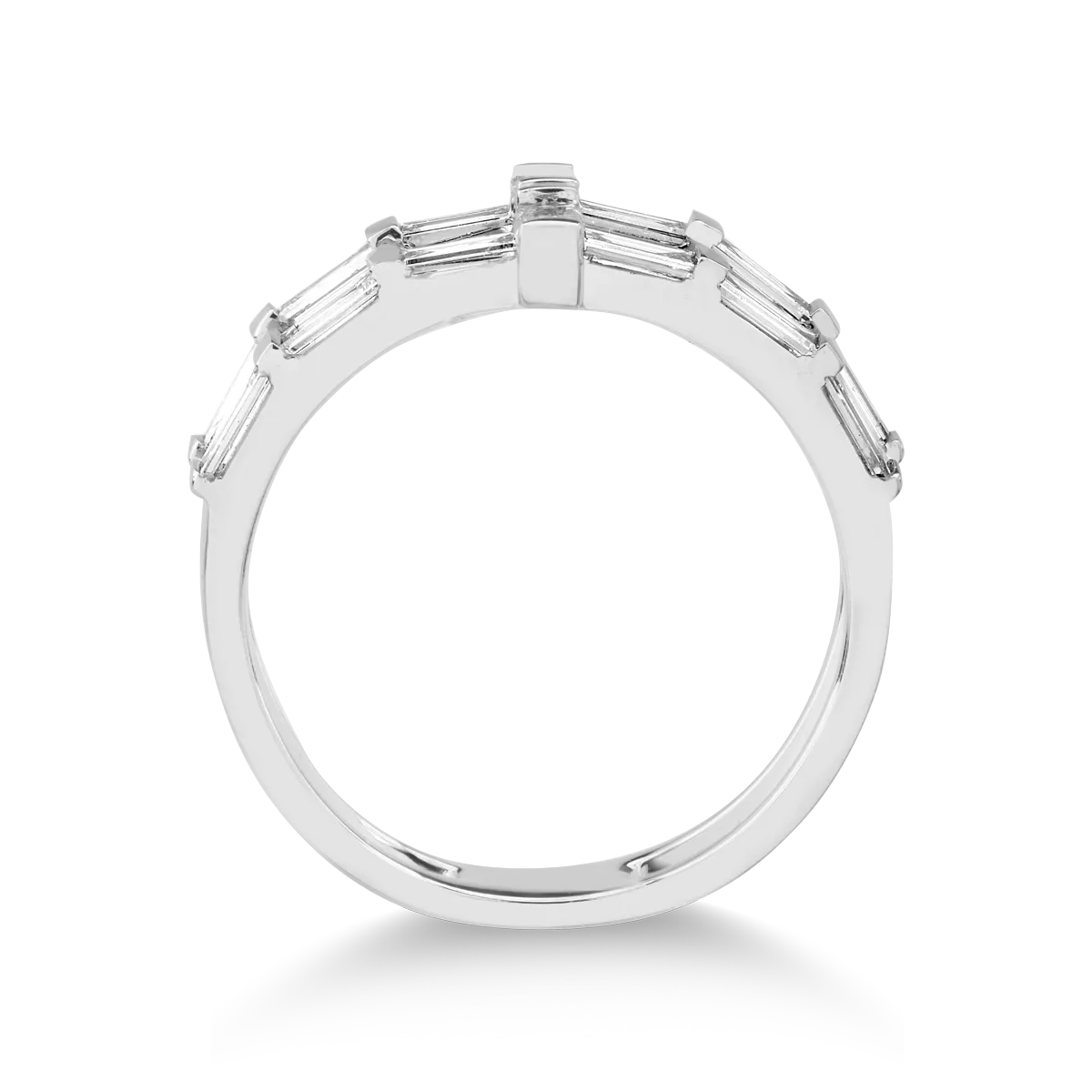 Inel din aur alb cu diamante de 0.81ct - imagine 2