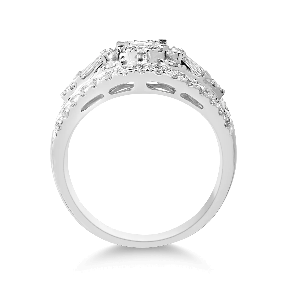 Пръстен от бяло злато 18К с диаманти 2.66ct