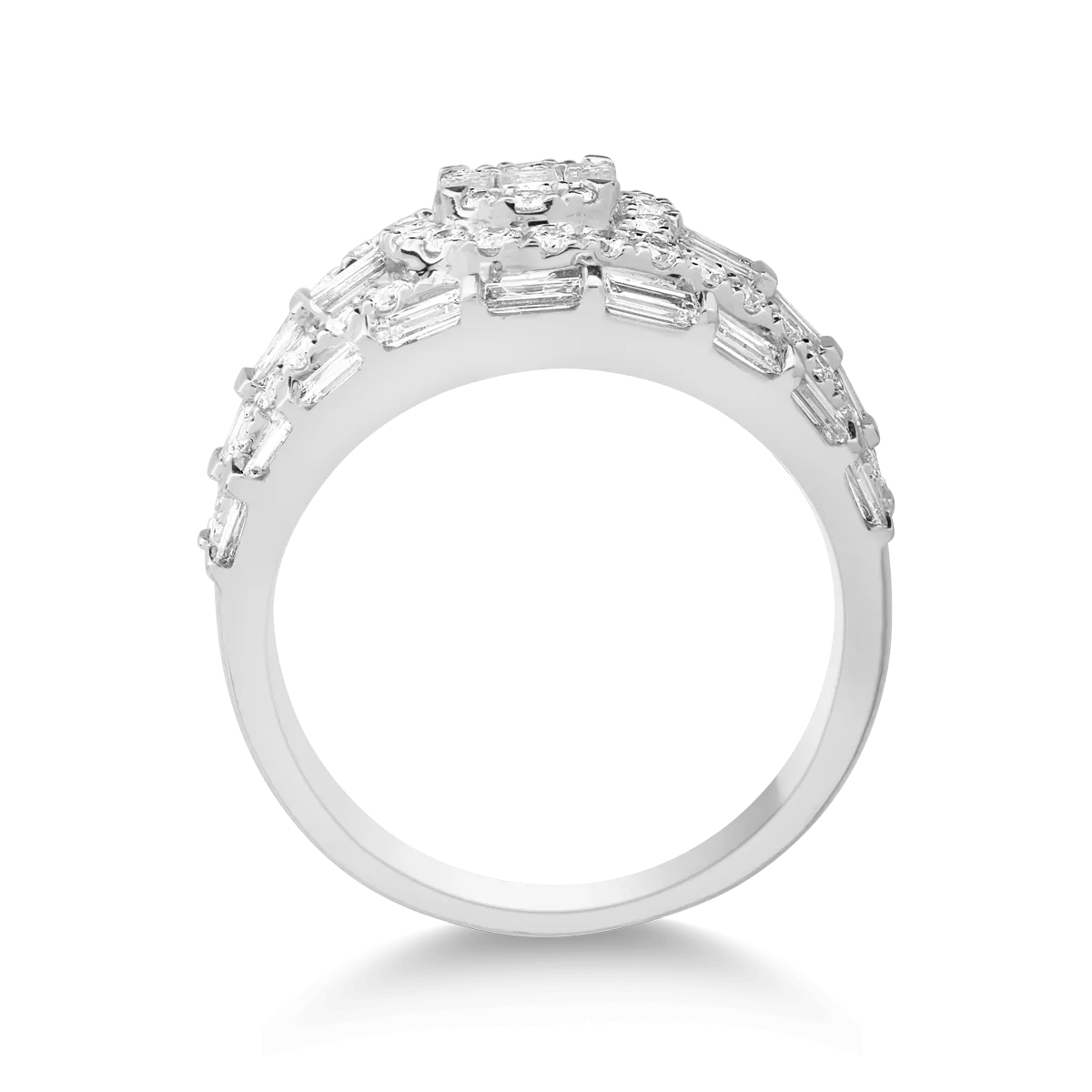 Пръстен от бяло злато 18К с диаманти 1.96ct