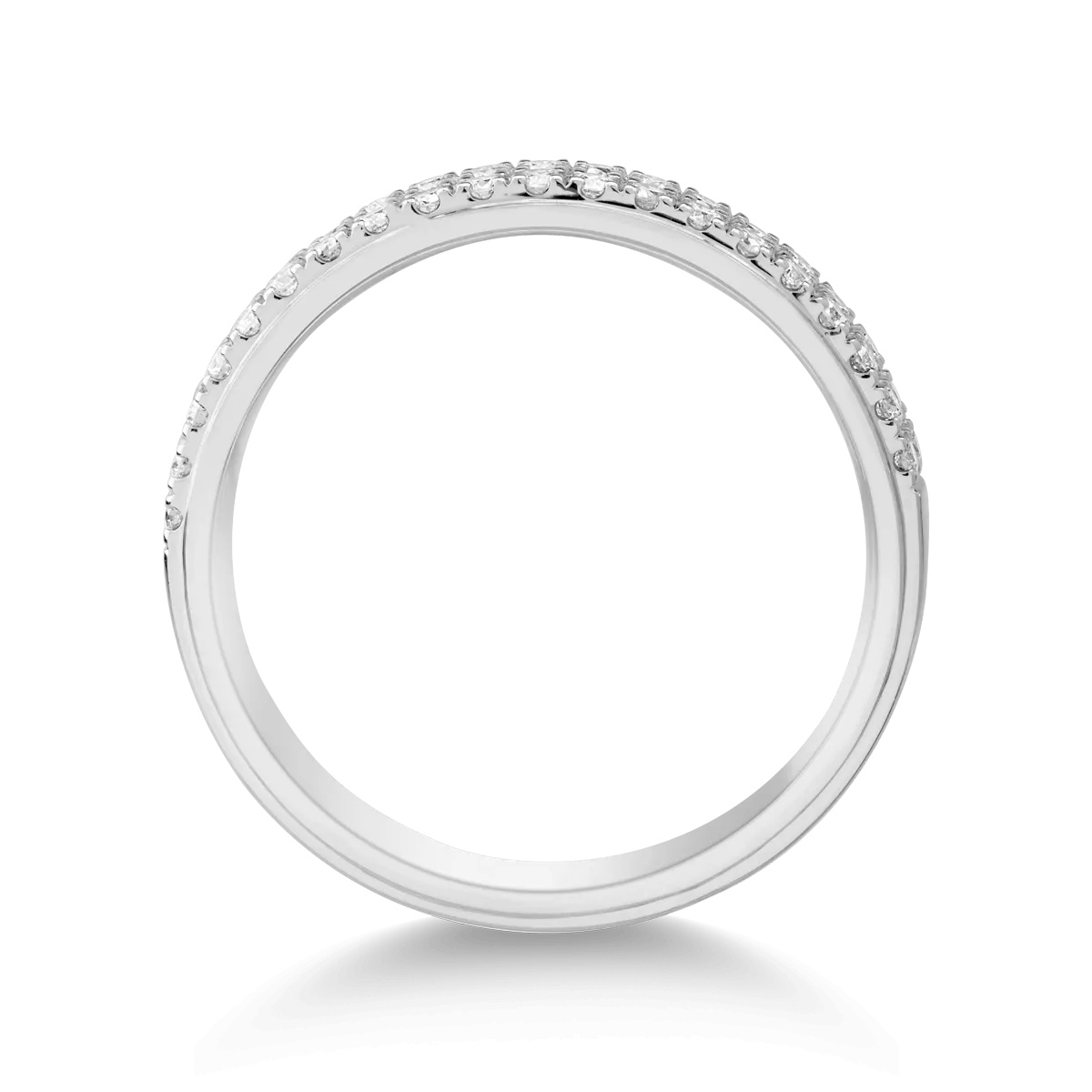 Пръстен от бяло злато 18К с диаманти 0.35ct