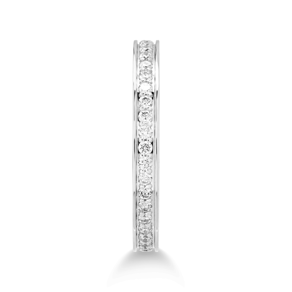 Inel infinity din aur alb de 18K cu diamante de 0.5ct
