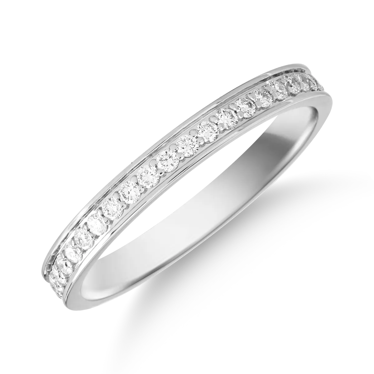 Gyűrű 18K-os fehér aranyból 0.49ct gyémánttal. Gramm: 2,72