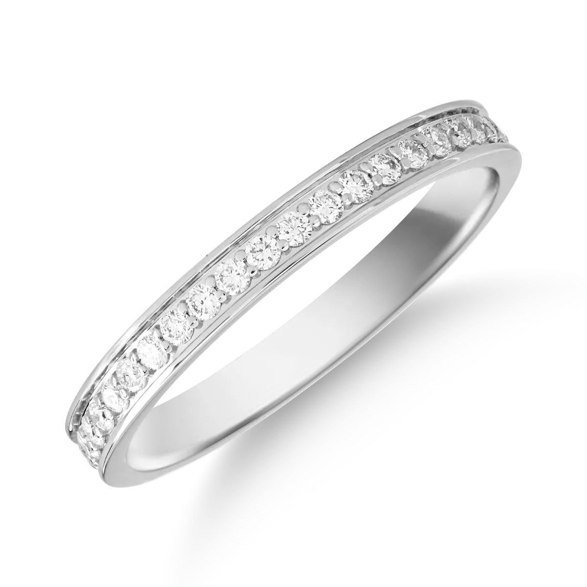 18K white gold ring with diamonds of 0.49ct