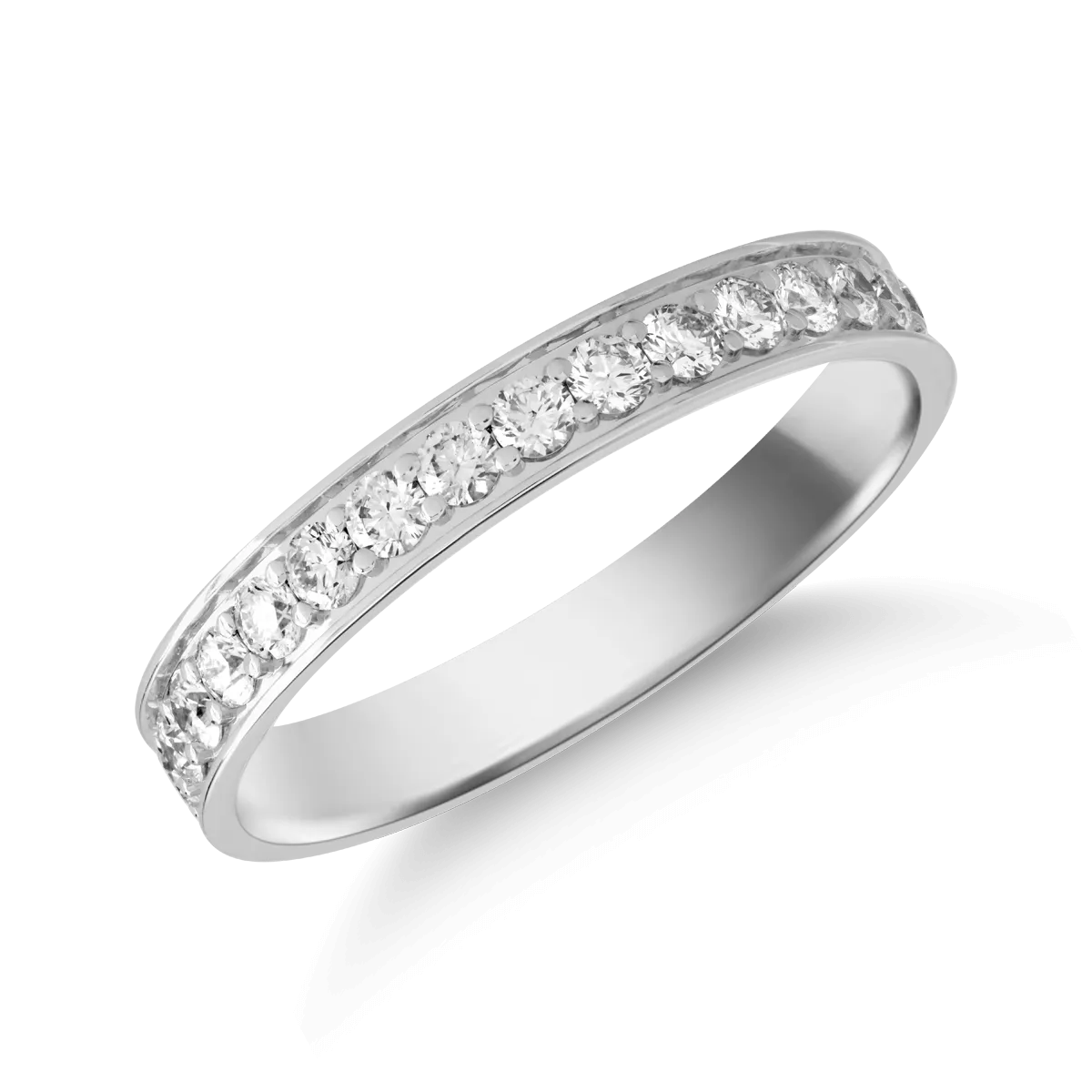 18K white gold infinity ring with 1.01ct diamonds