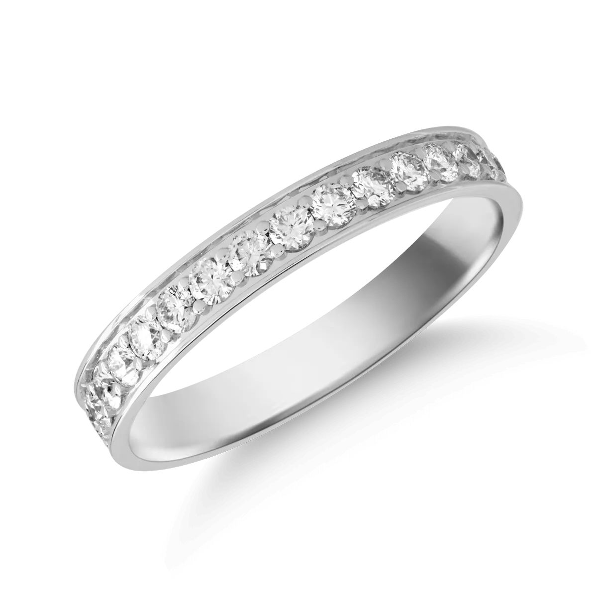 Pierścionek Infinity z 18K białego złota i diamenty 0.96kr