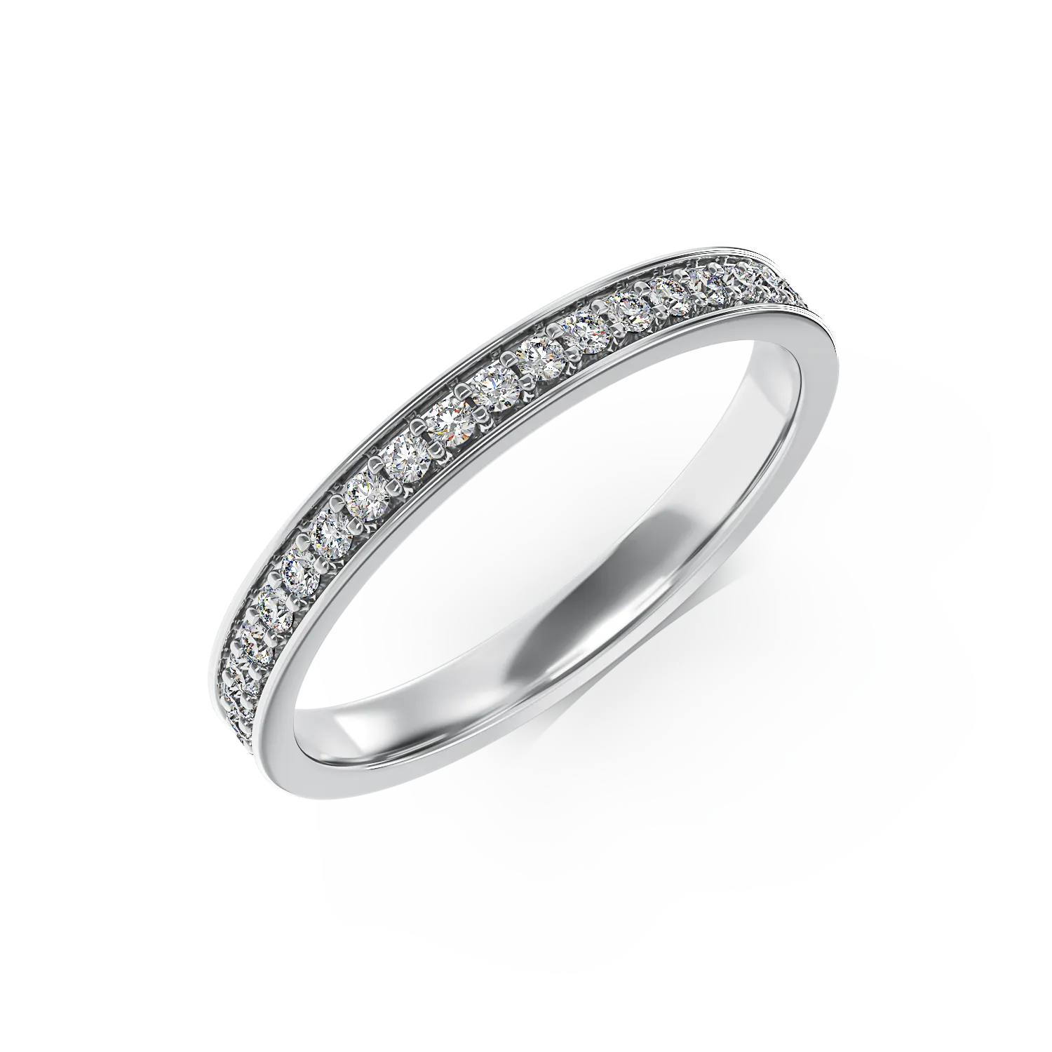 Gyűrű 18K-os fehér aranyból 0.33ct gyémánttal. Gramm: 2,95