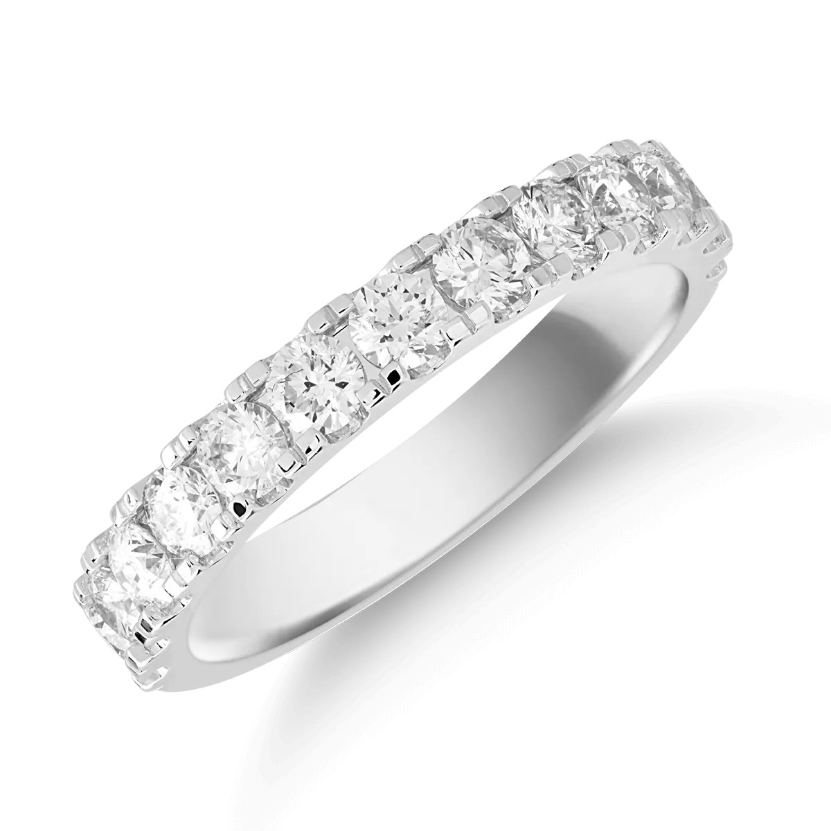 18k fehér arany gyűrű gyémántokkal 0.73ct