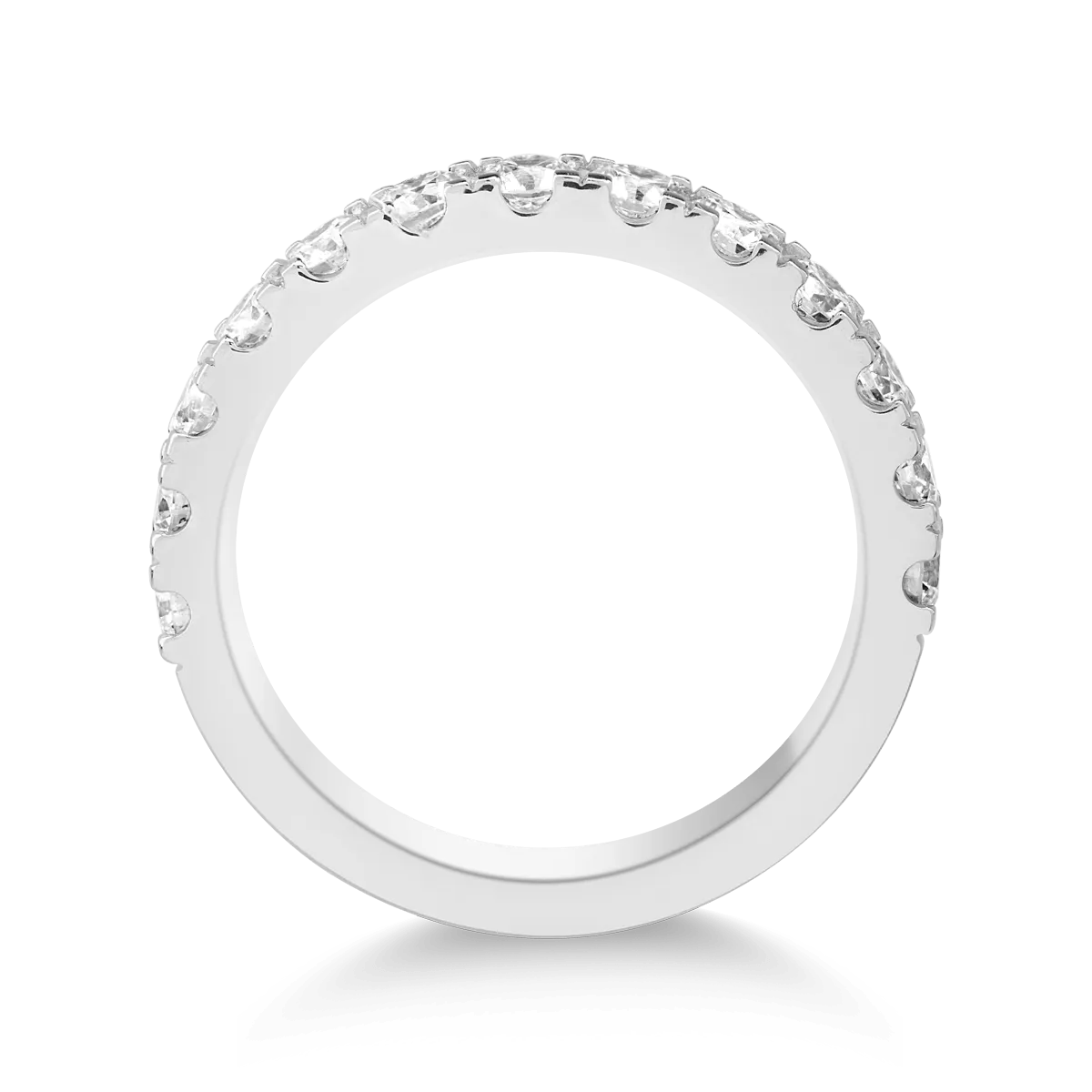 18k fehér arany gyűrű gyémántokkal 0.73ct