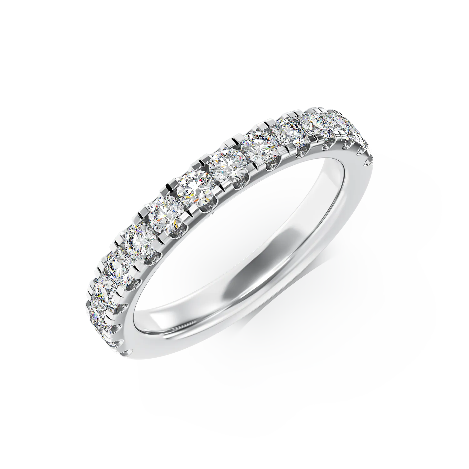 Gyűrű 18K-os fehér aranyból 0.5ct gyémánttal. Gramm: 2,44
