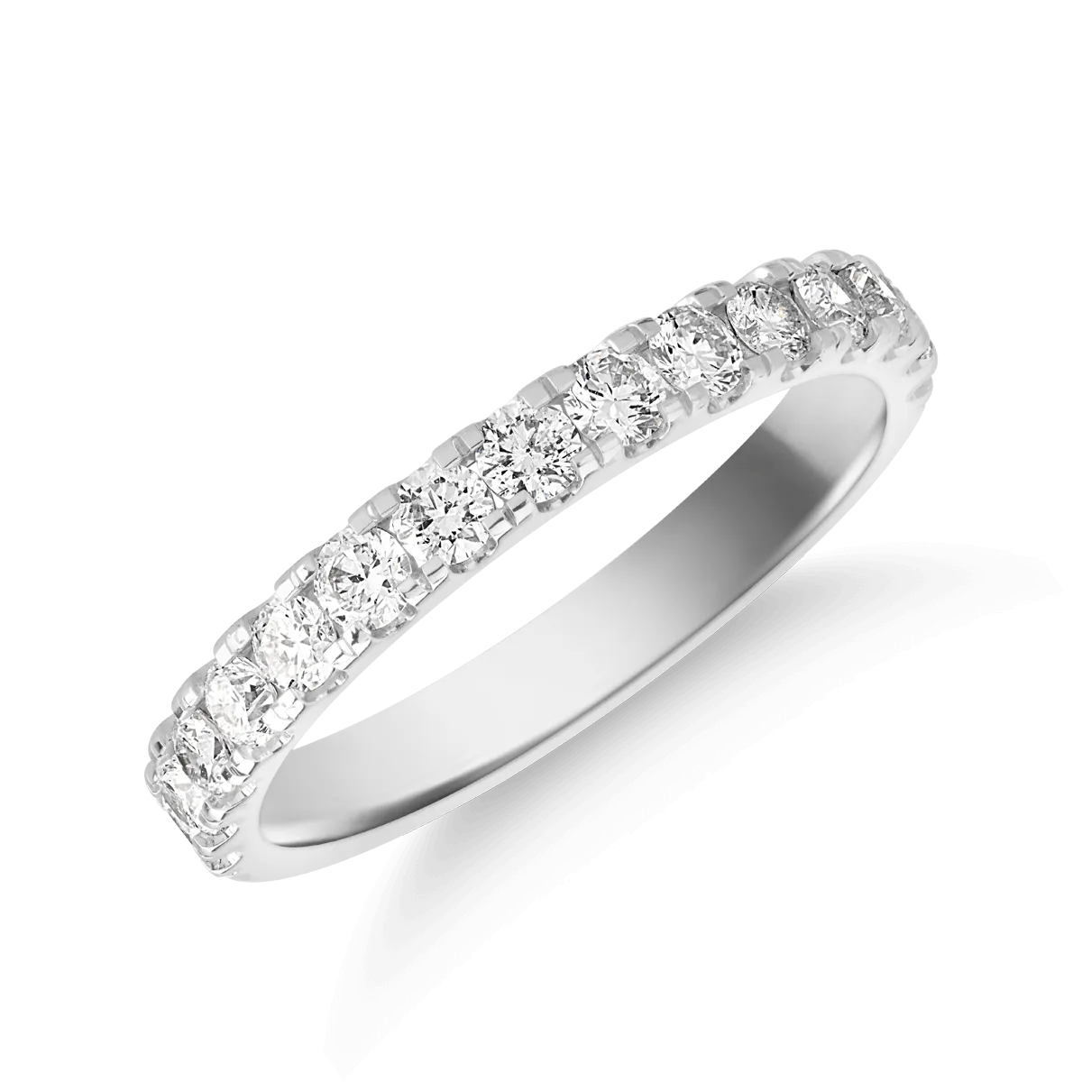 18k fehér arany gyűrű gyémántokkal 0.47ct