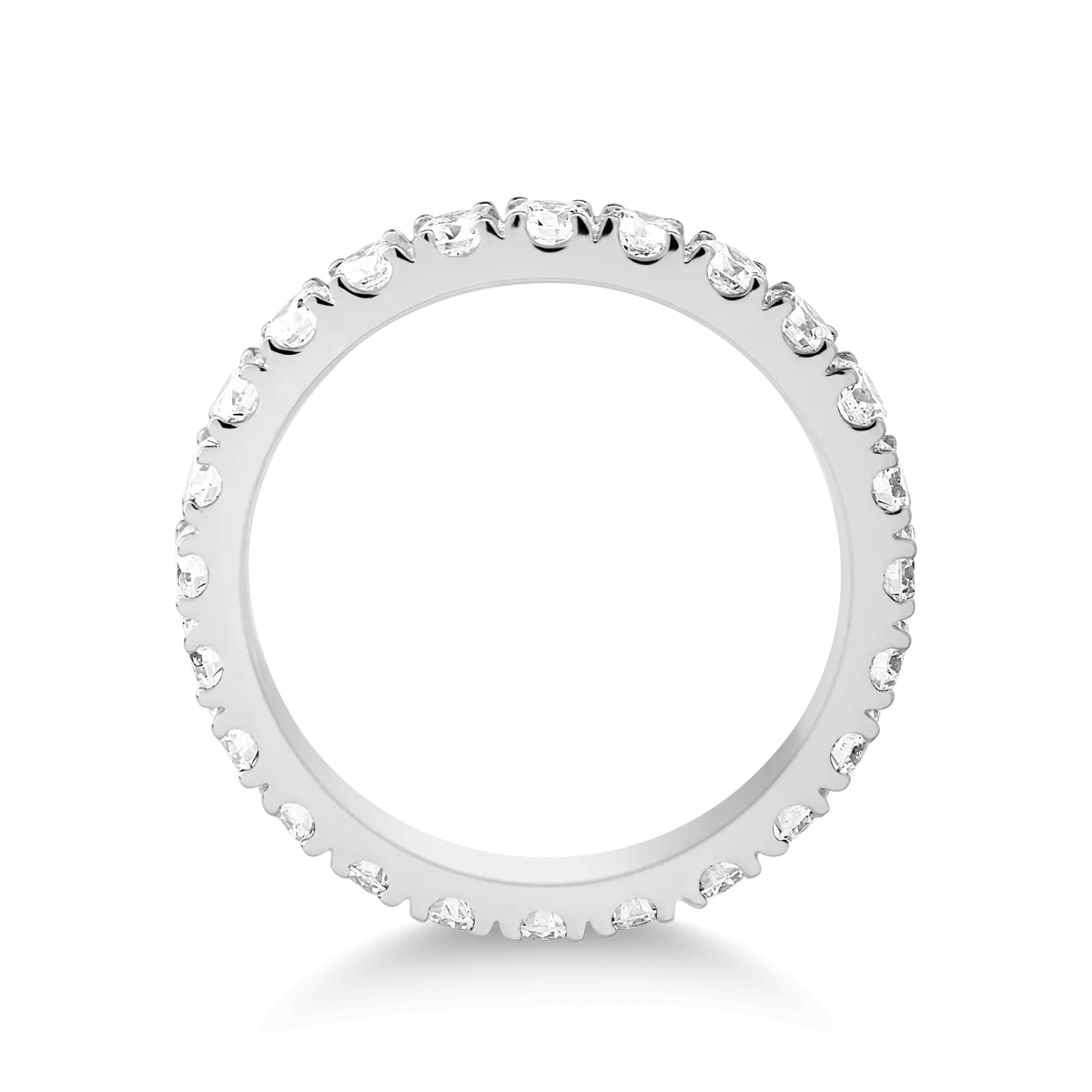 Inel infinity din aur alb cu diamante de 1.19ct