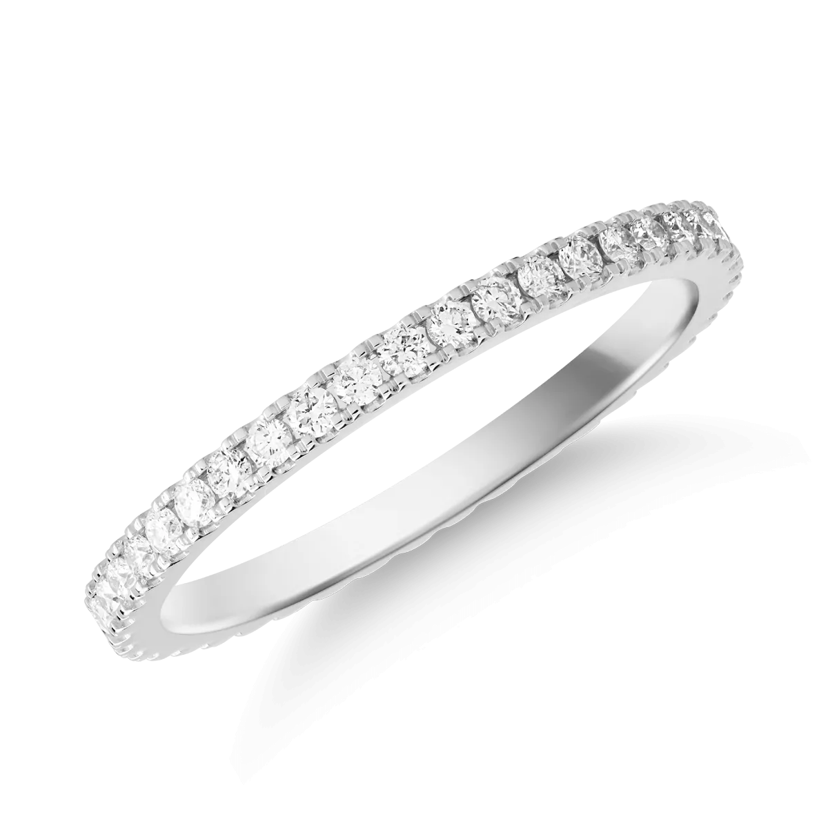 Gyűrű 18K-os fehér aranyból 0.5ct gyémánttal. Gramm: 1,60