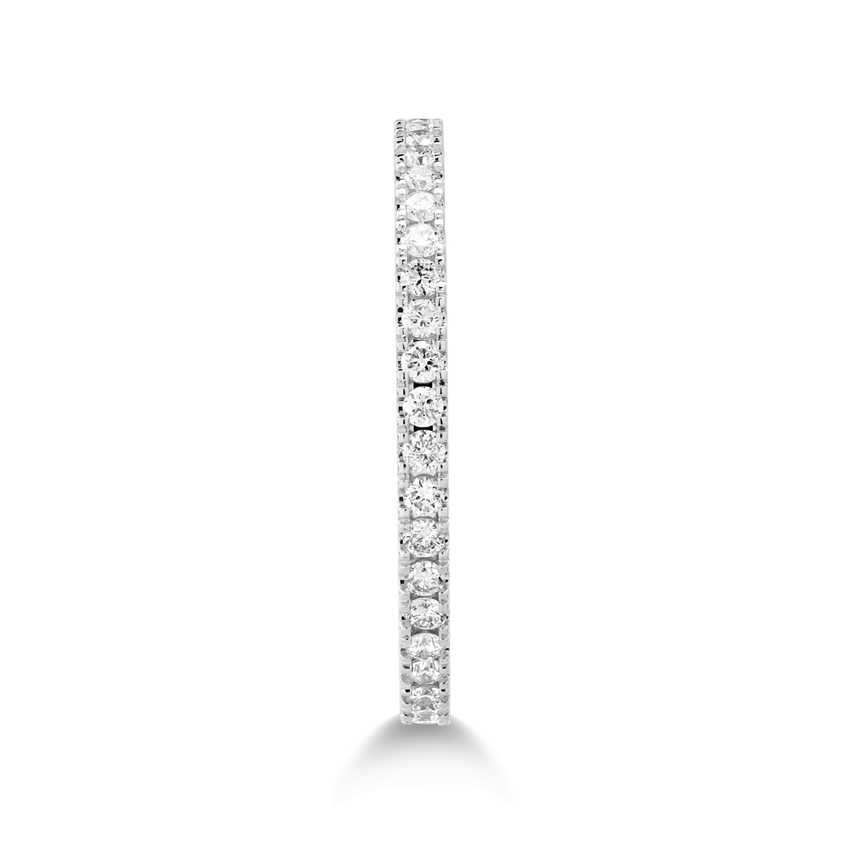Inel infinity din aur alb de 18K cu diamant de 0.5ct