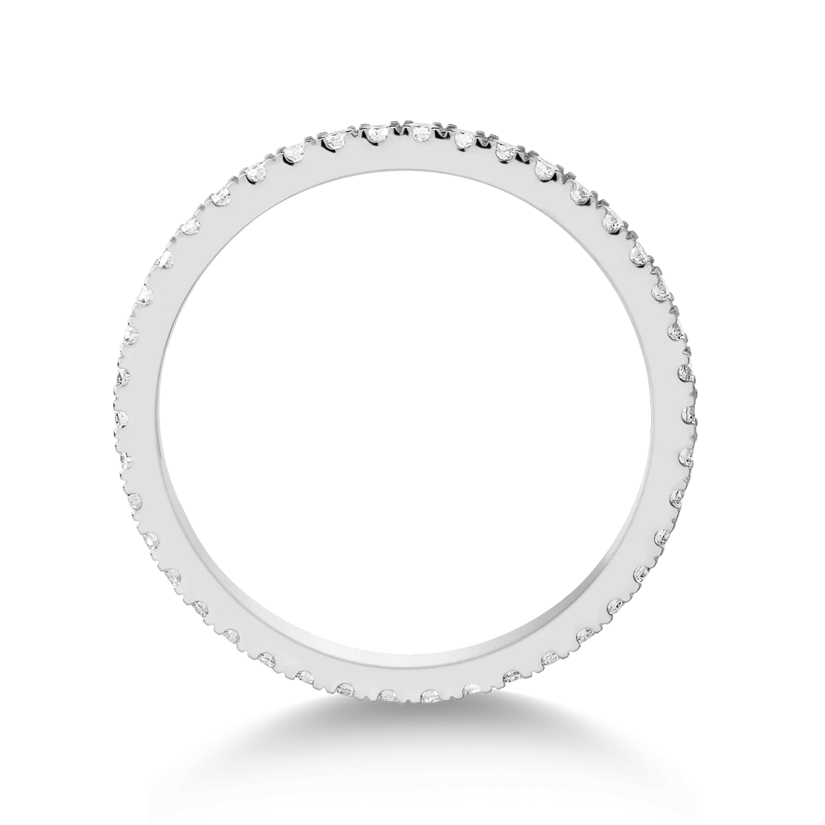 Inel infinity din aur alb cu diamant de 0.5ct