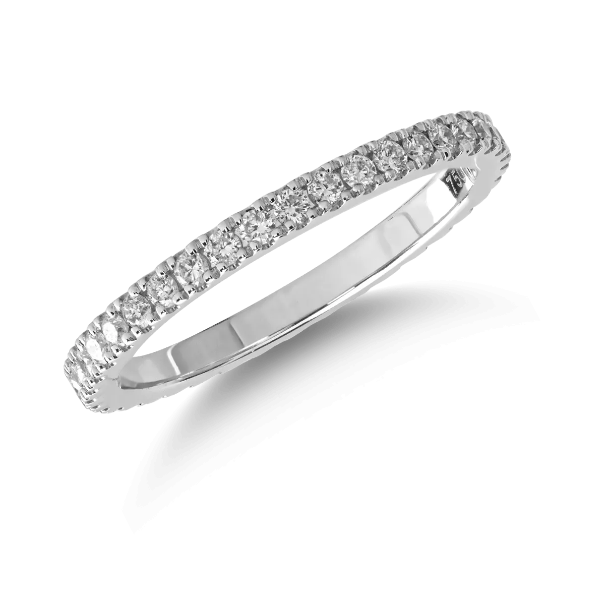 18K white gold infinity ring with 0.48ct diamonds