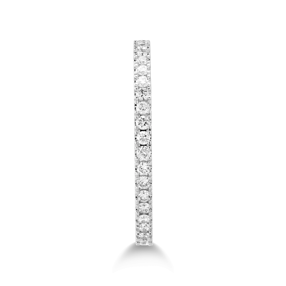 Inel infinity din aur alb de 18K cu diamante de 0.48ct