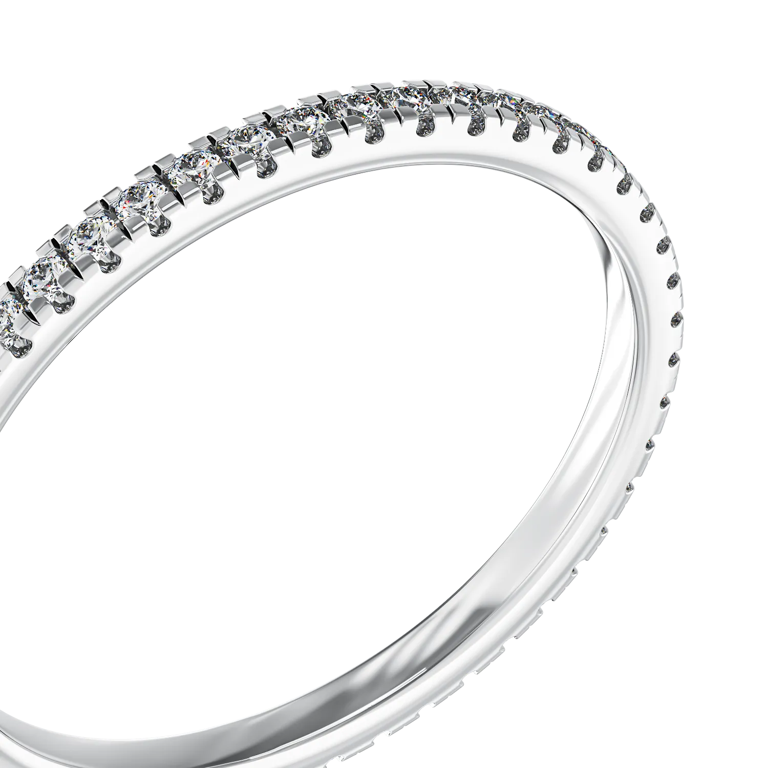 18K white gold ring with diamonds of 0.32ct