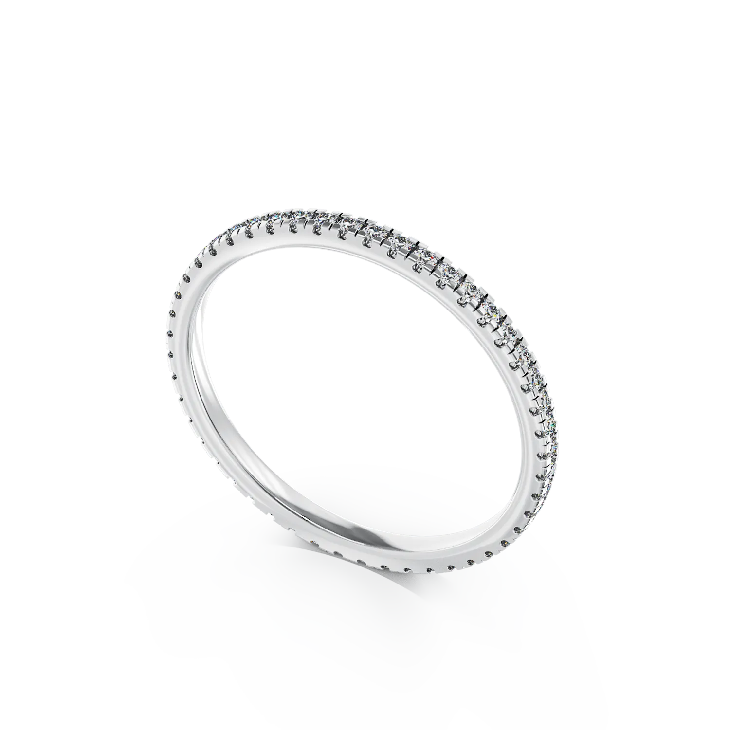 18k fehér arany gyûrû gyémántokkal 0.32ct
