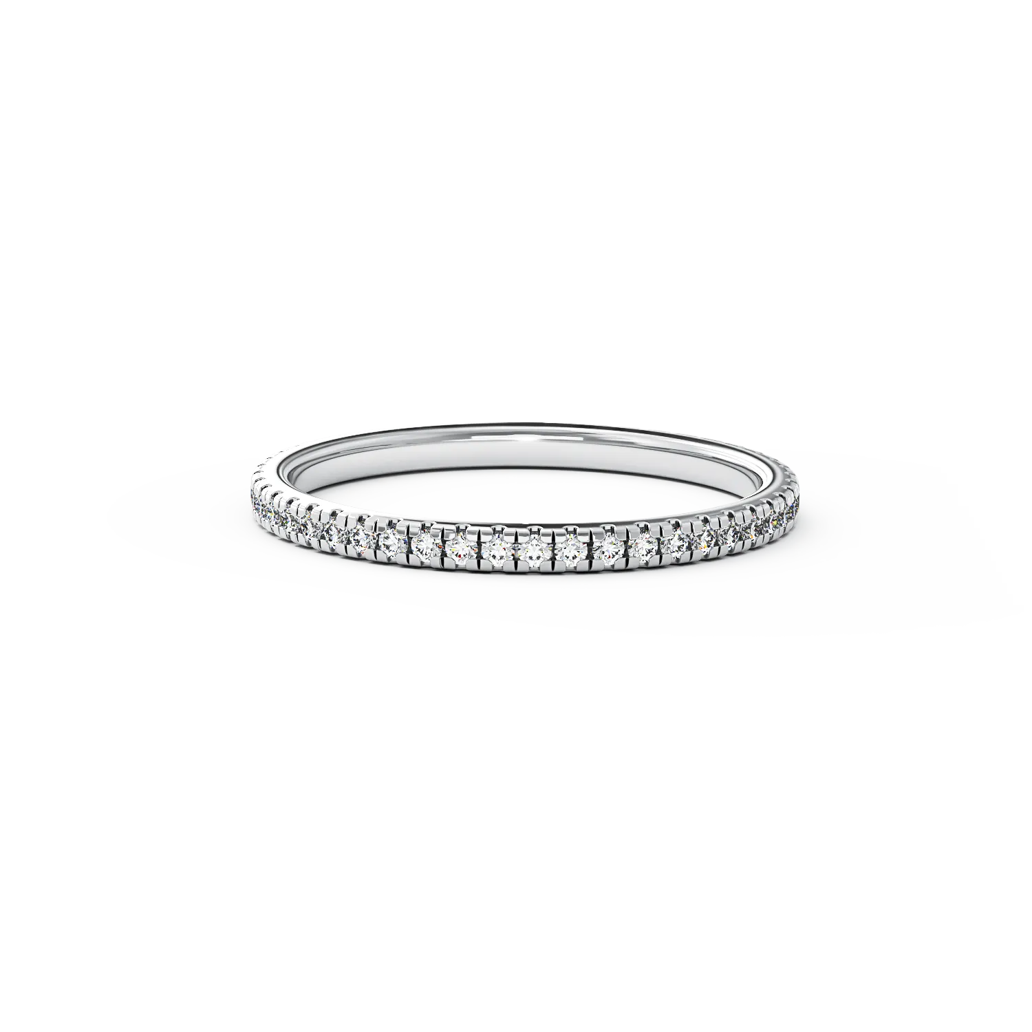 18k fehér arany gyûrû gyémántokkal 0.32ct