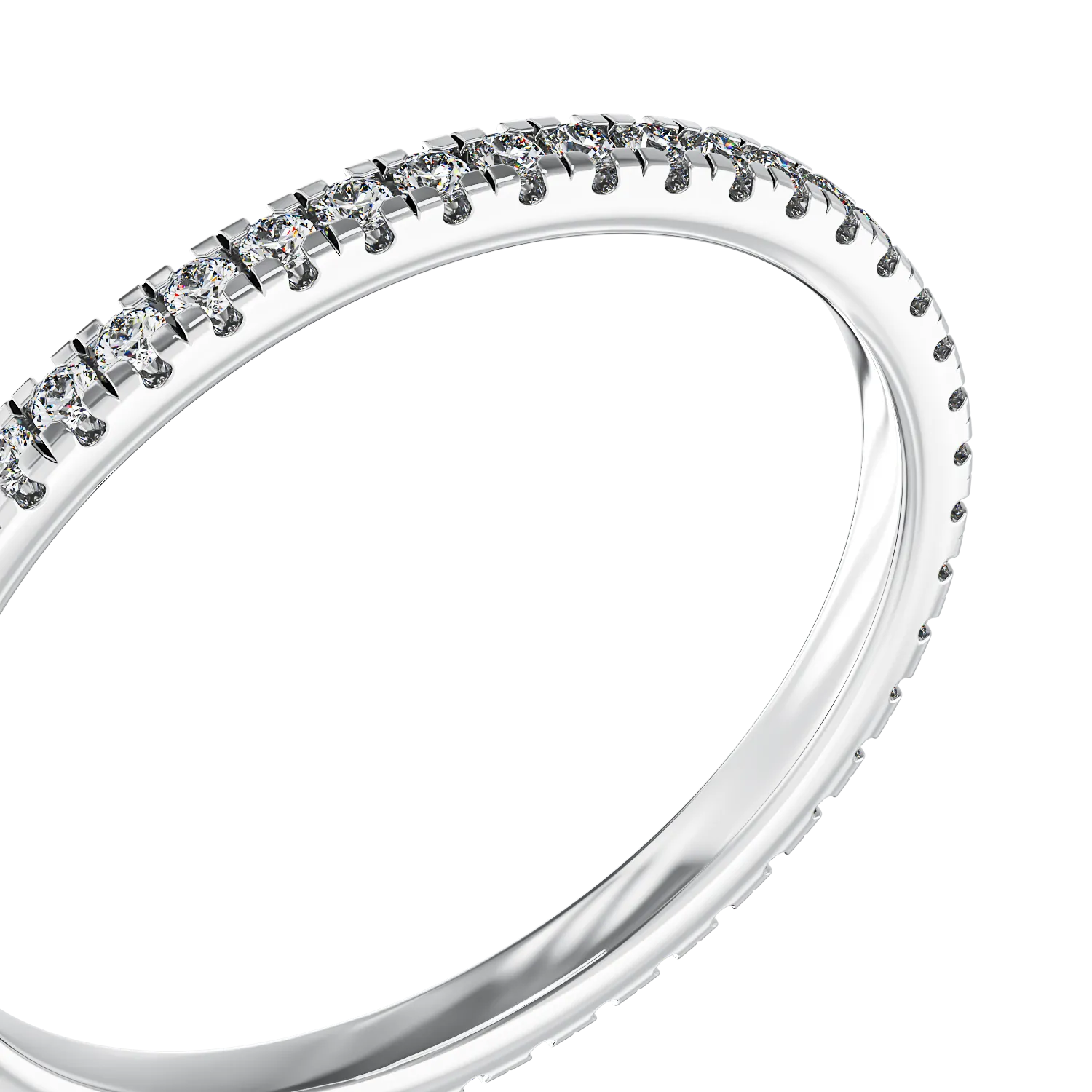 18k fehér arany gyûrû gyémántokkal 0.32ct