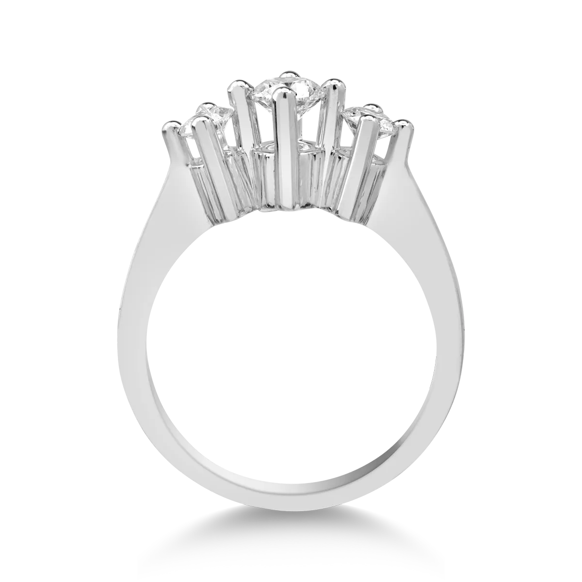 Inel din aur alb cu diamante de 0.67ct - imagine 2