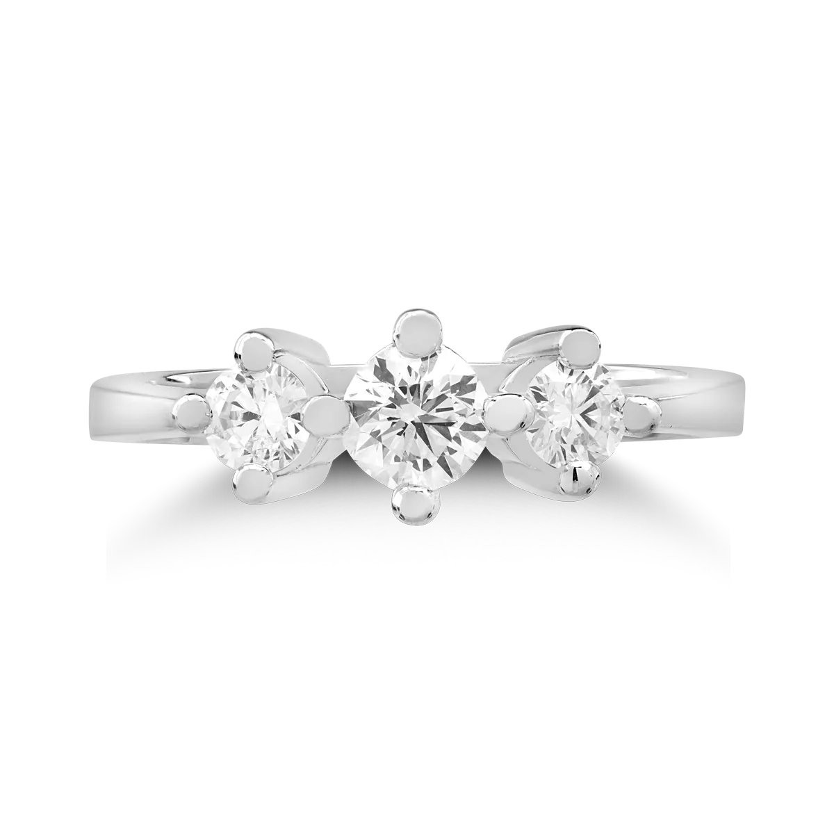 Inel din aur alb cu diamante de 0.67ct - imagine 3