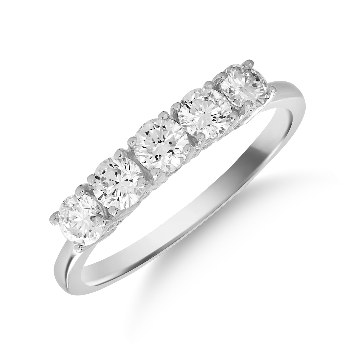 Inel din aur alb de 18K cu diamante de 0.76ct