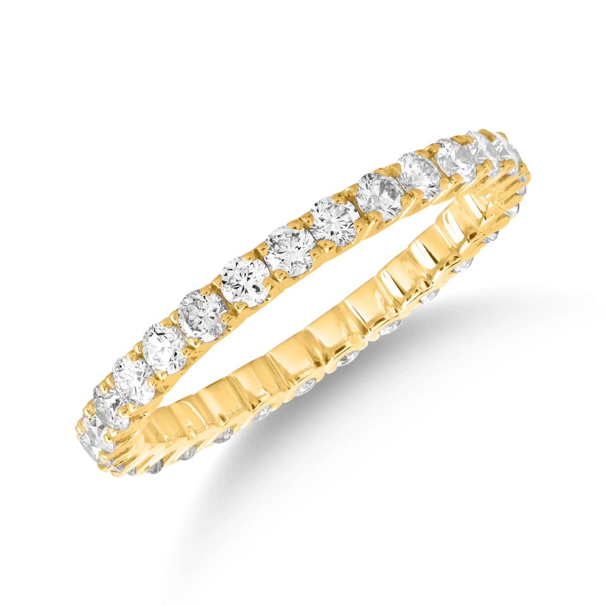 18k yellow gold infinity ring with 1ct diamond