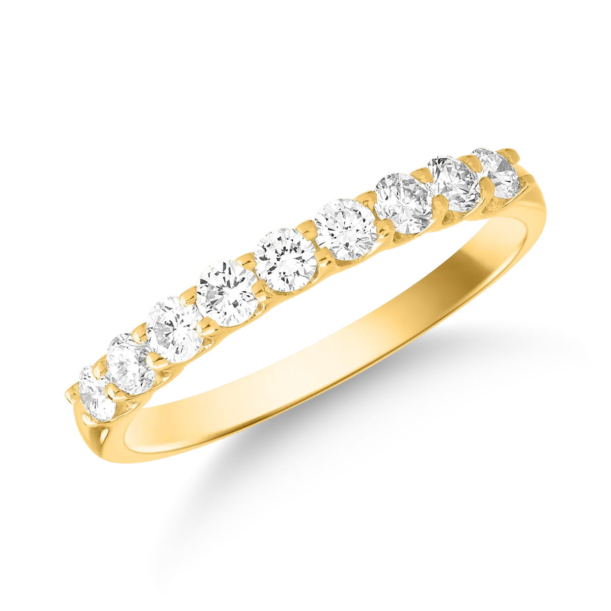Pierścionek z 18K żółtego złota z 1.59ct diamentami