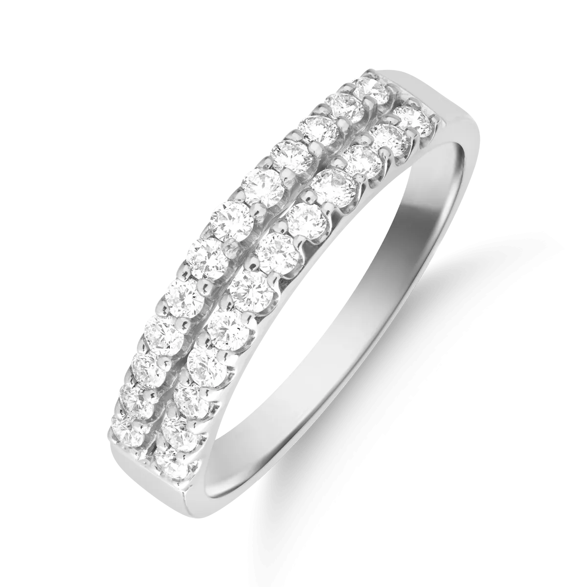 Inel din aur alb de 14K cu diamante de 0.5ct-54025