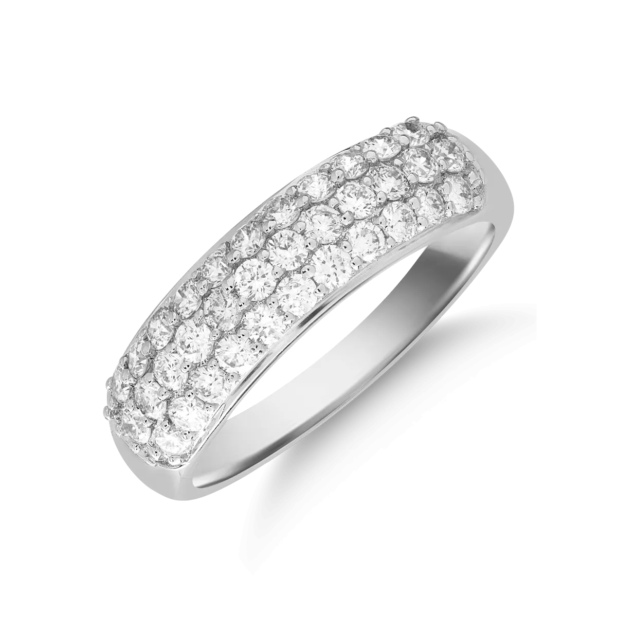 14K white gold ring with 0.748ct diamonds