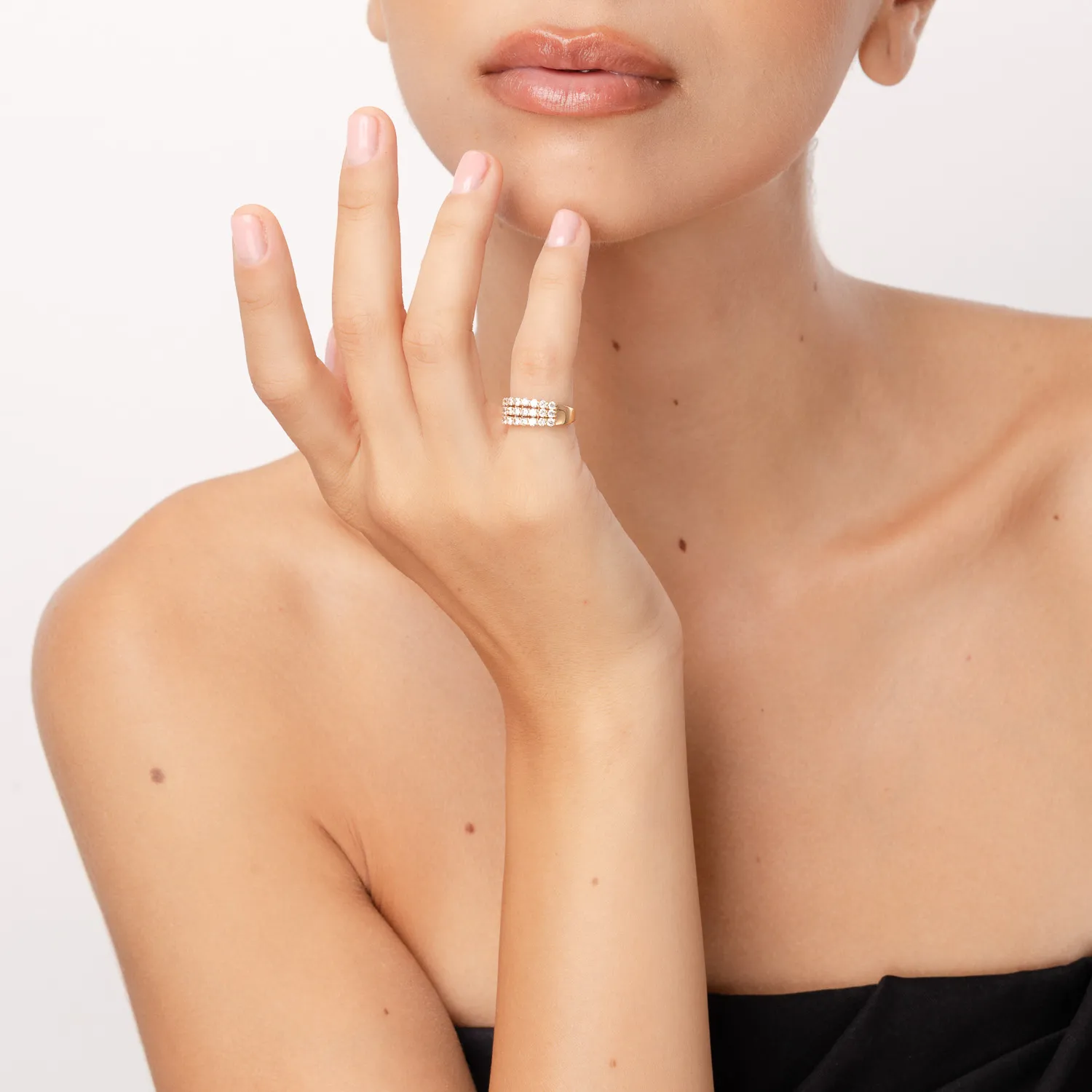 Inel din aur roz cu diamante de 1ct — imaginea 5
