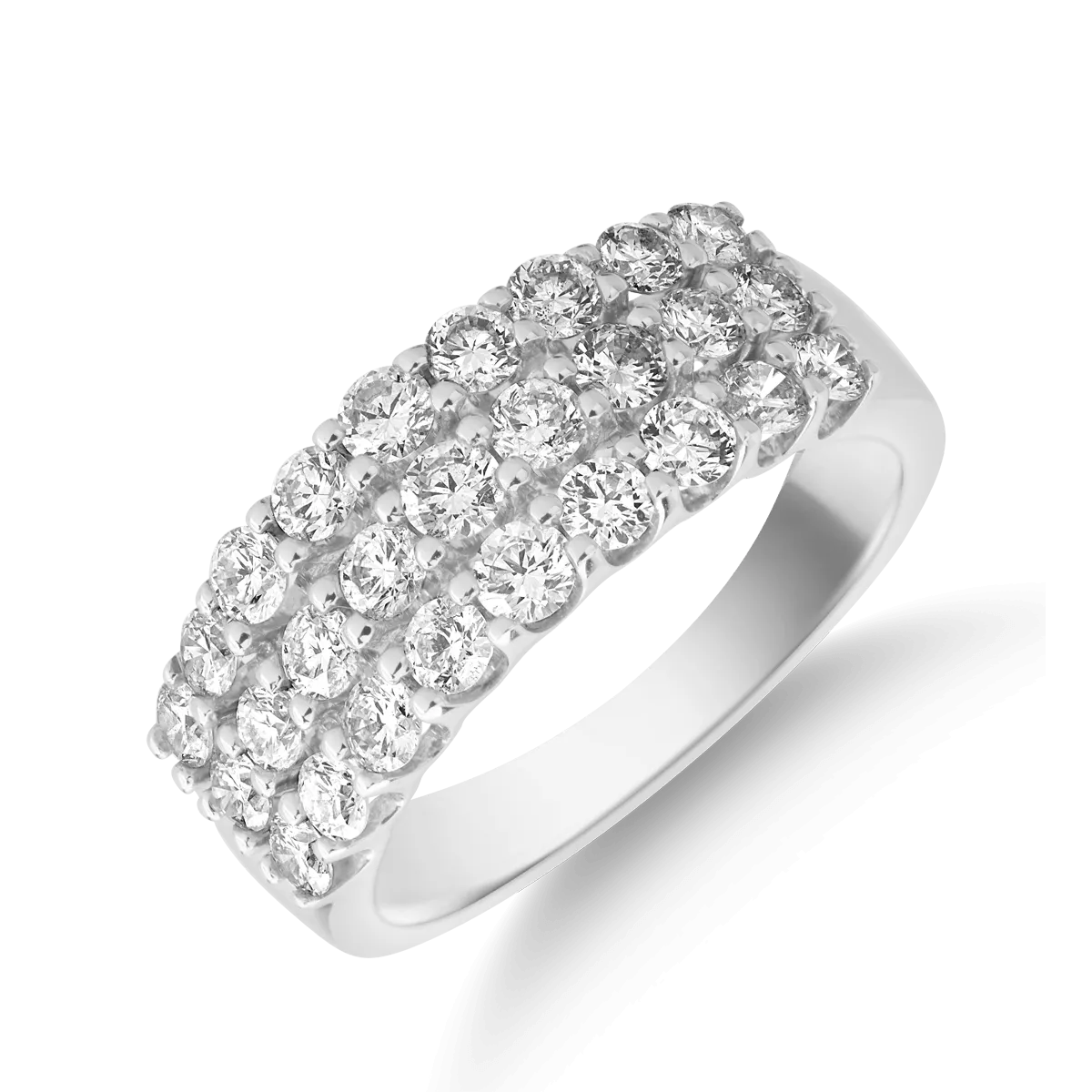 18K white gold ring with 1ct diamonds