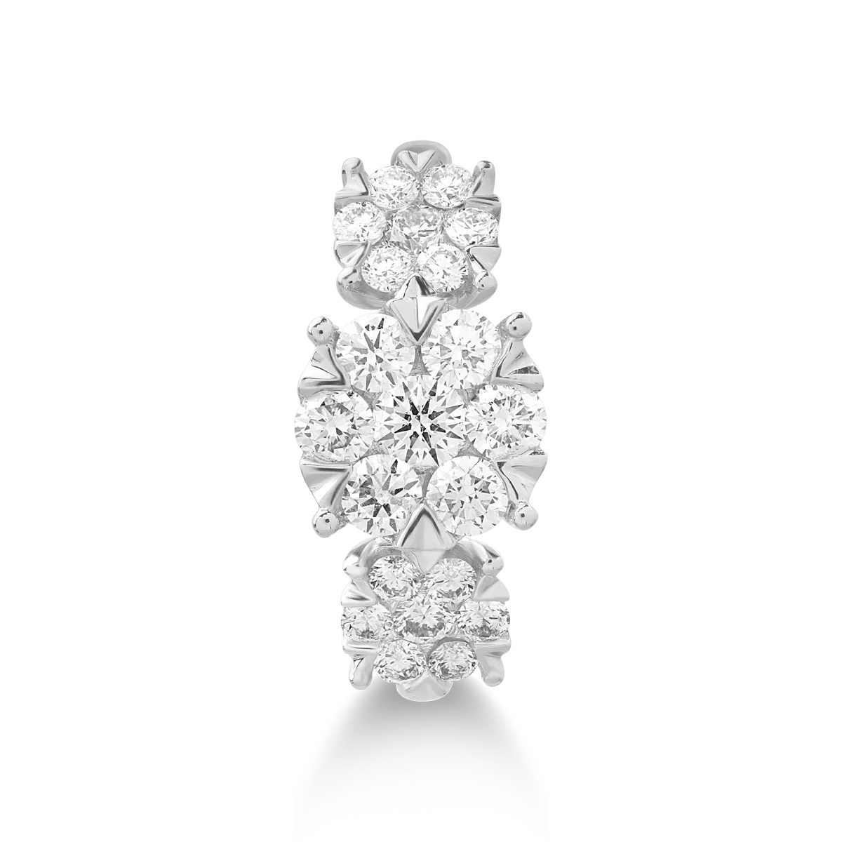 Inel din aur alb cu diamante de 1ct - Imagine 3