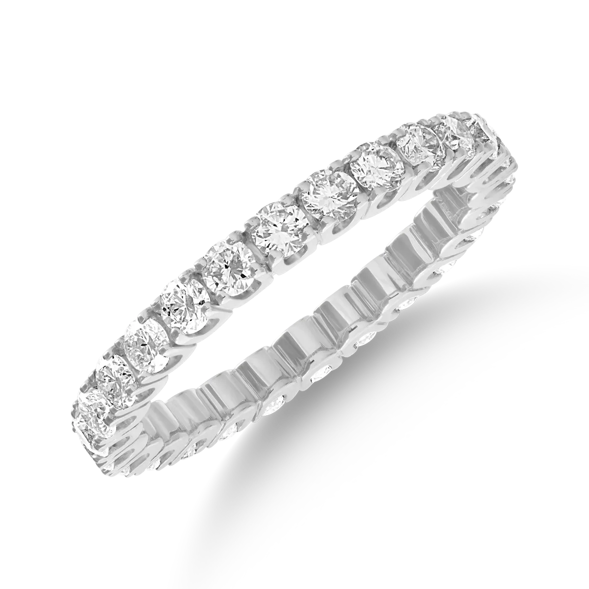 Inel eternity din aur alb cu diamante de 2ct