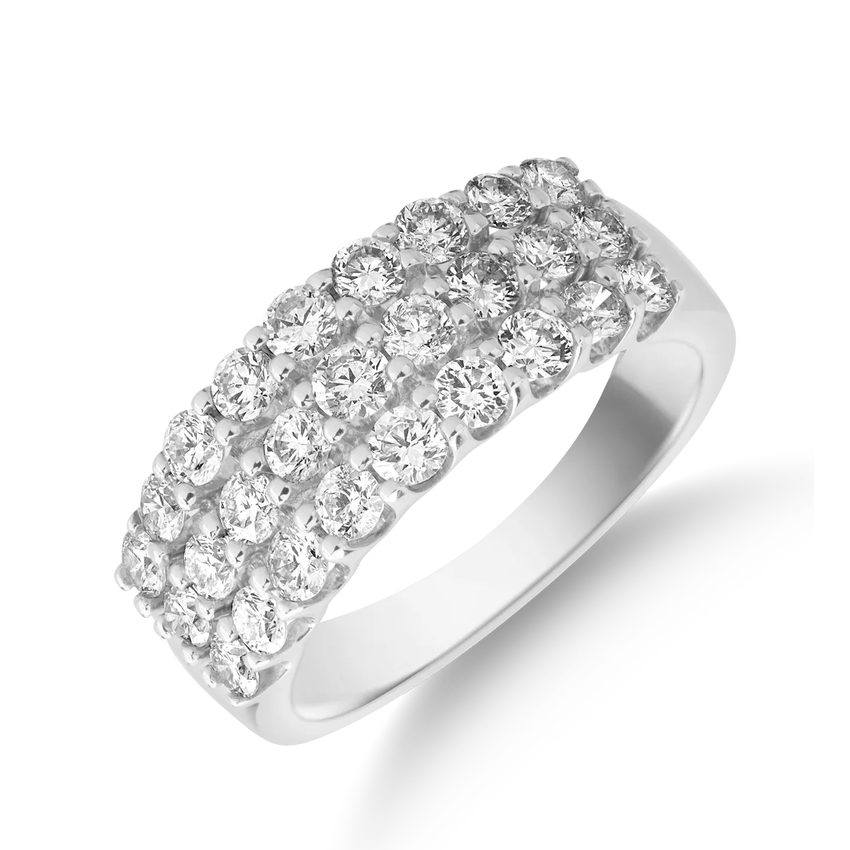 Gyűrű 18K-os fehér aranyból 2ct gyémánttal