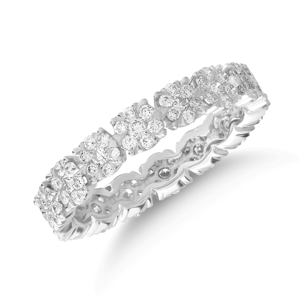 Inel din aur alb de 18K cu diamante de 1ct