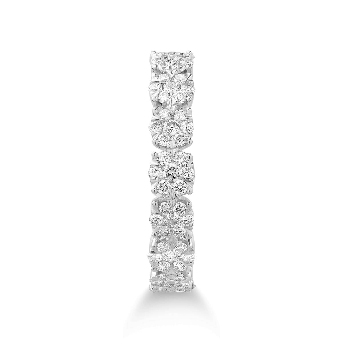 Inel din aur alb de 18K cu diamante de 1ct