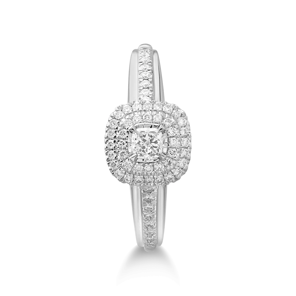 18K white gold ring with 0.103ct diamond and 0.177ct diamonds