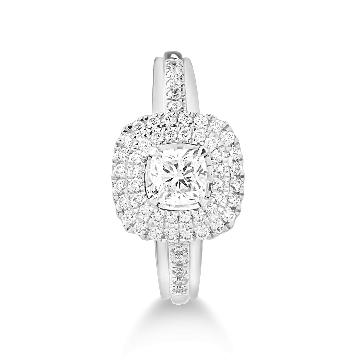Gyűrű 18K-os fehér aranyból 0.31ct gyémánttal és 0.22ct gyémánttal