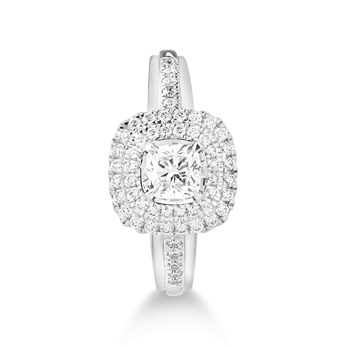 18K white gold ring with 0.33ct diamond and 0.25ct diamonds