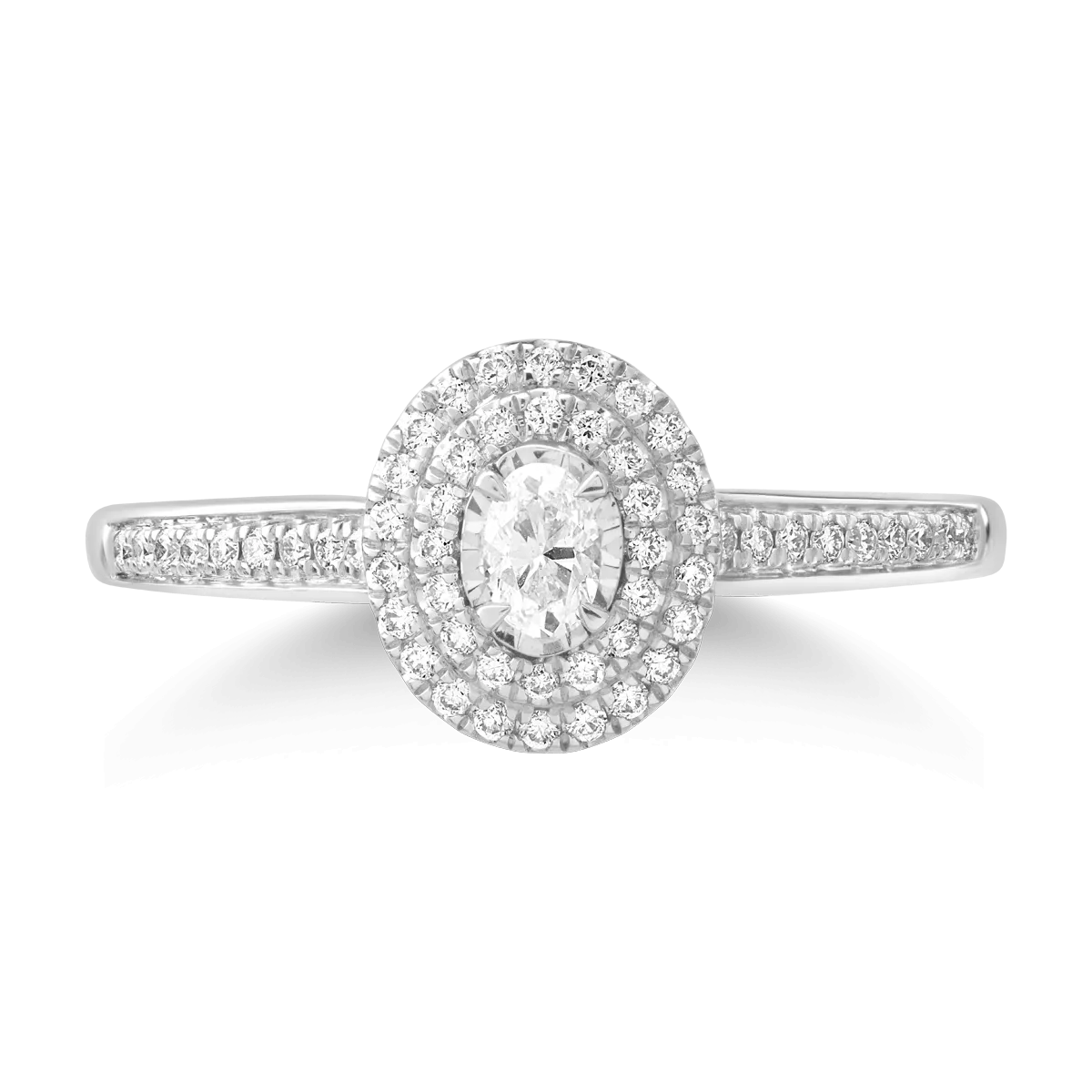 18K white gold ring with diamonds of 0.26ct