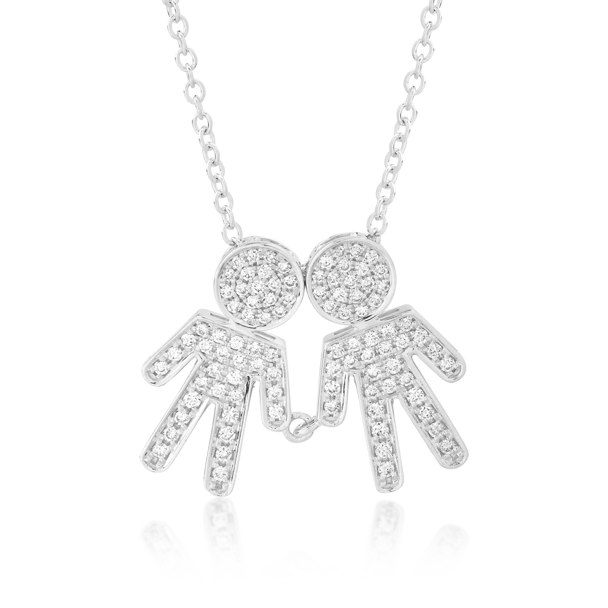 Lant cu pandantiv din aur alb cu diamante de 0.33ct-54166