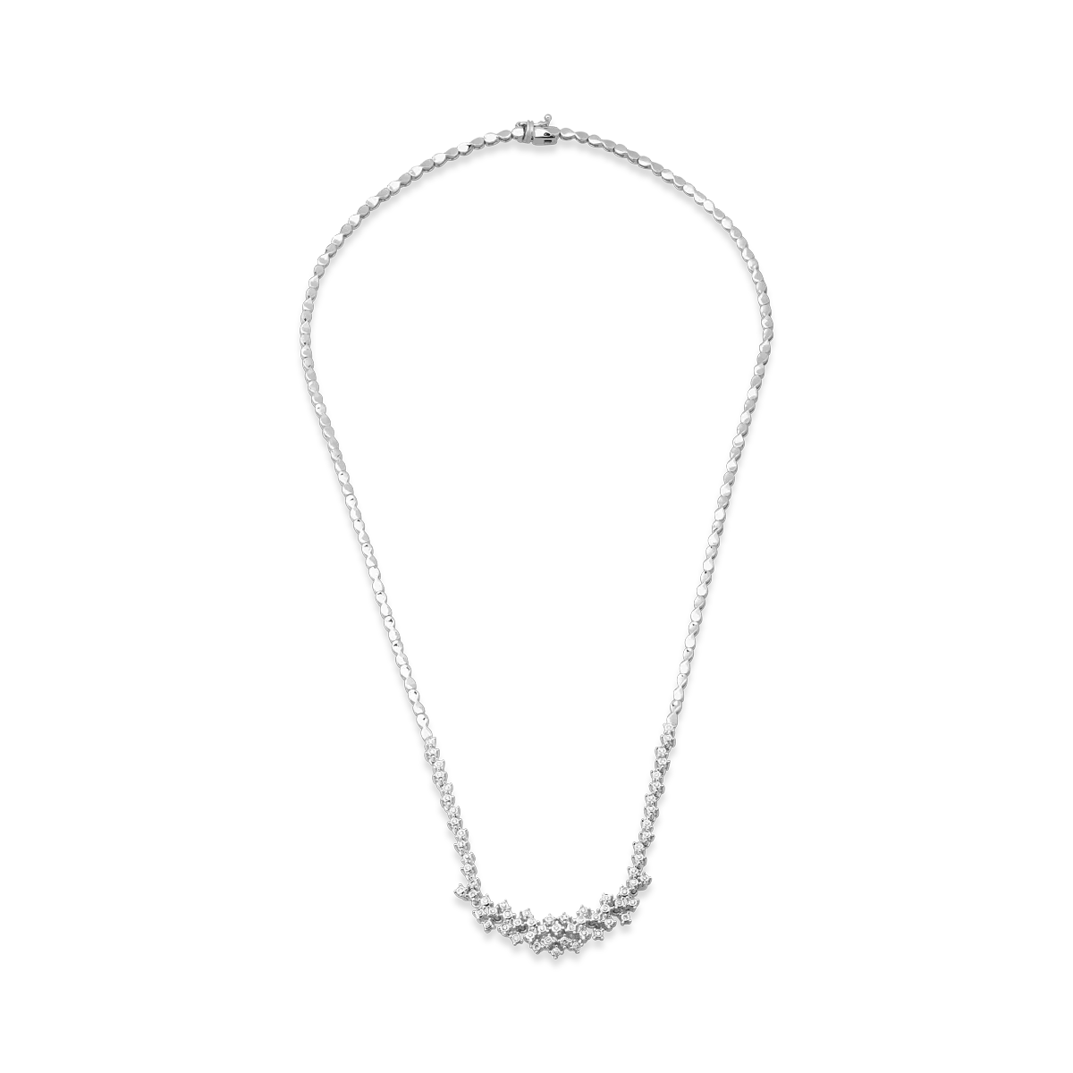 14 k fehér arany nyaklánc gyémánt 0.31ct