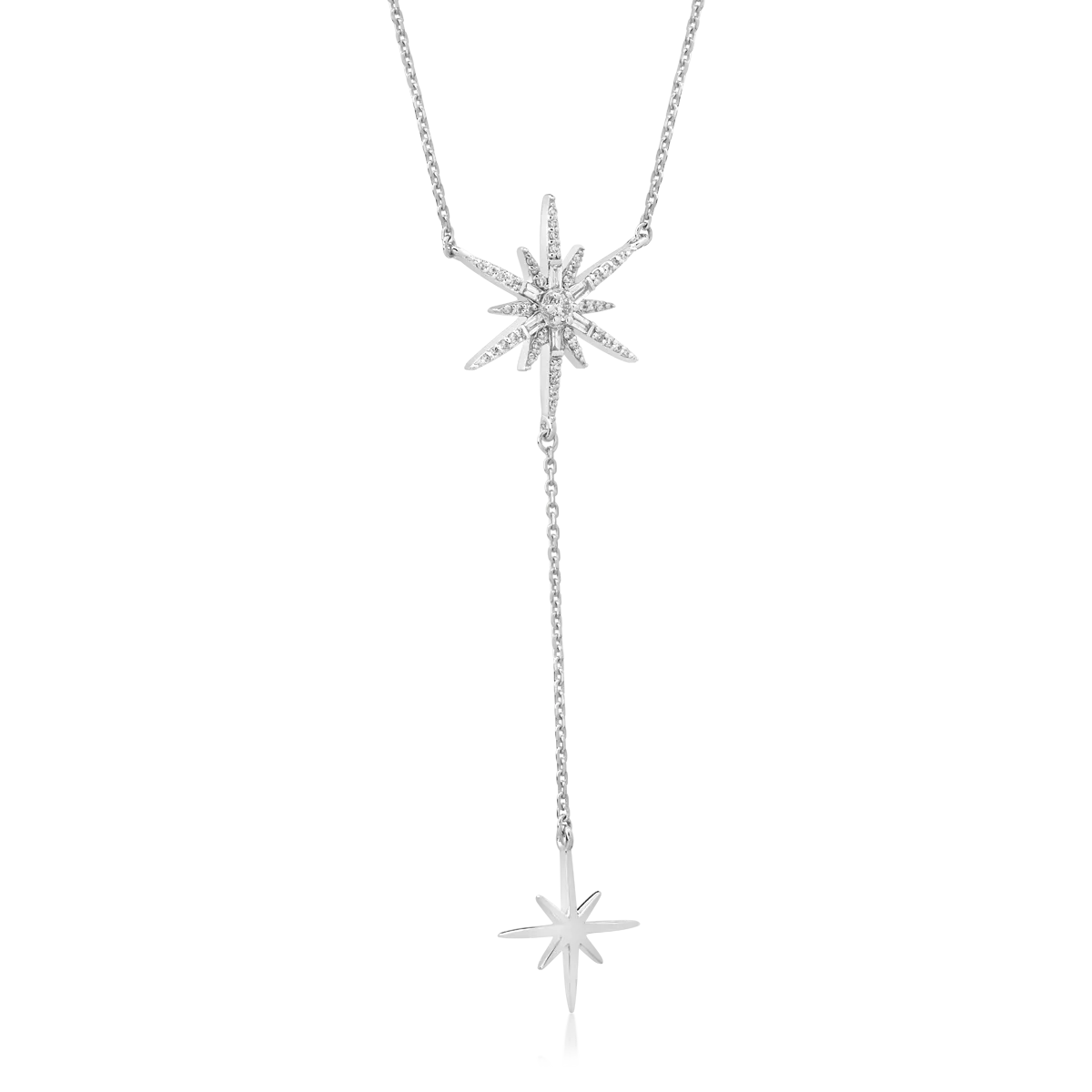 Łańcuszek z wisiorkiem z 18K białego złota i diamenty 0.26kr