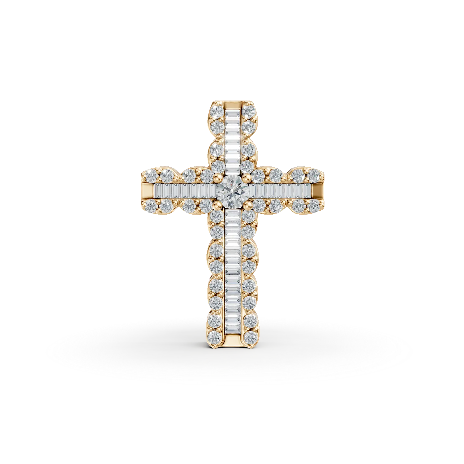 18K yellow gold pendant with diamonds of 0.86ct-54236