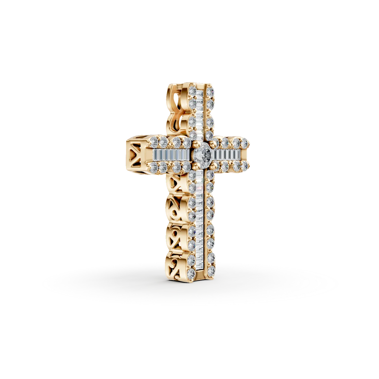 Pandantiv din aur galben de 18K cu diamante de 0.56ct