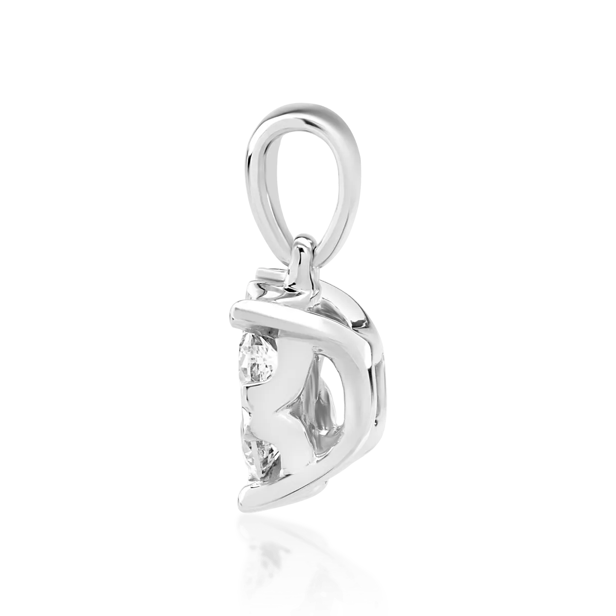 Pandantiv din aur alb cu diamante de 0.34ct