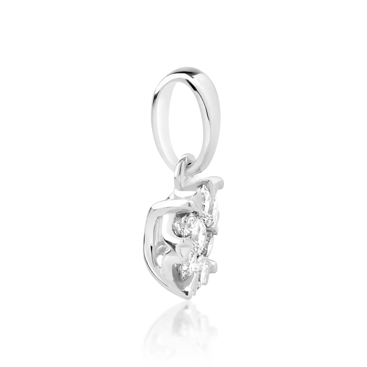 Pandantiv din aur alb cu diamante de 0.2ct