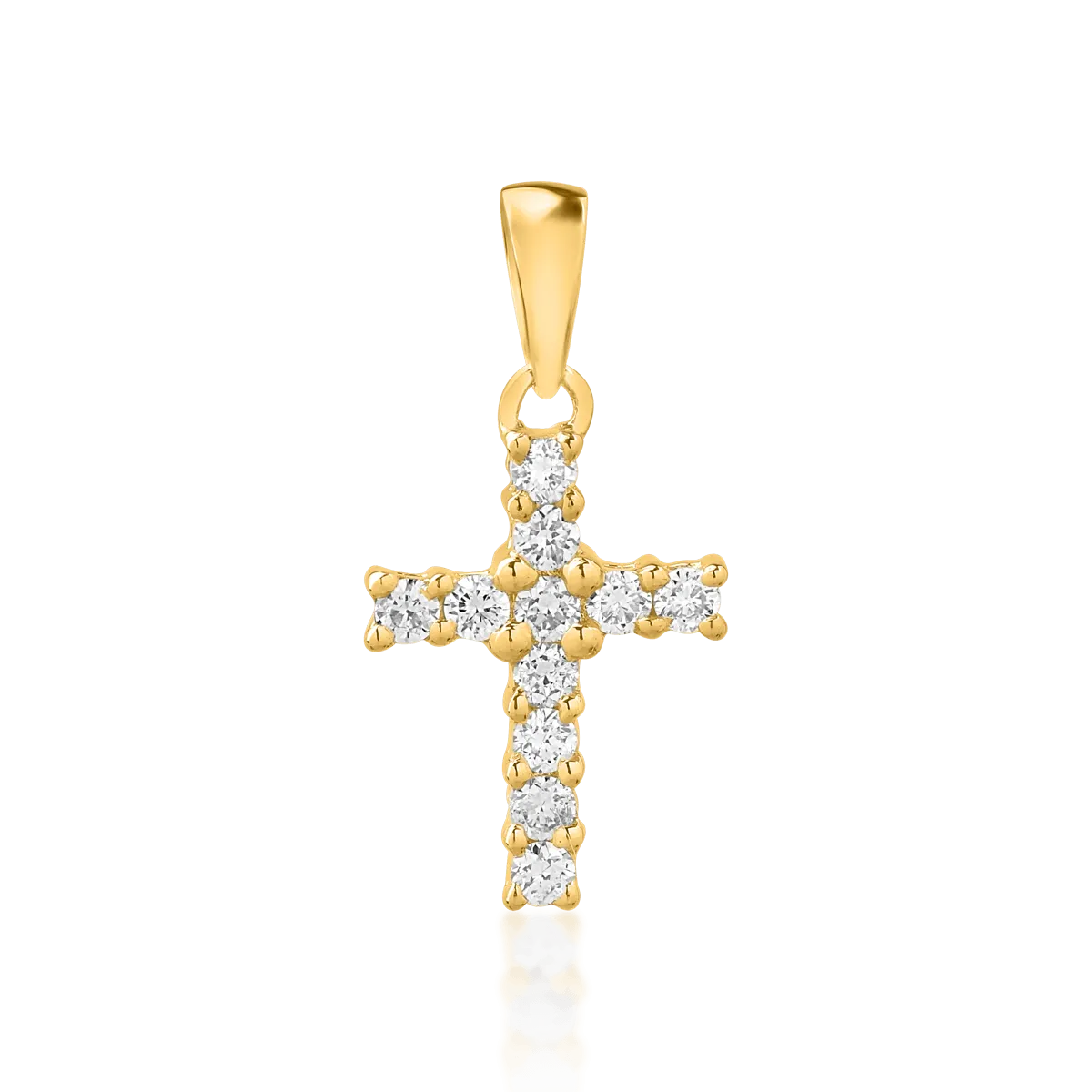 Zawieszka z żółtego 18K złota z diamentami o masie 0.116ct